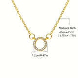 Women's Stone Pendant with Chain Micro Plating